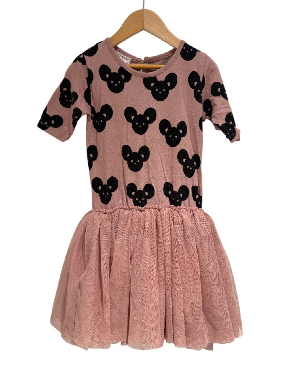 HUX / HUXBABY pink & black mouse print tutu dress - size 5